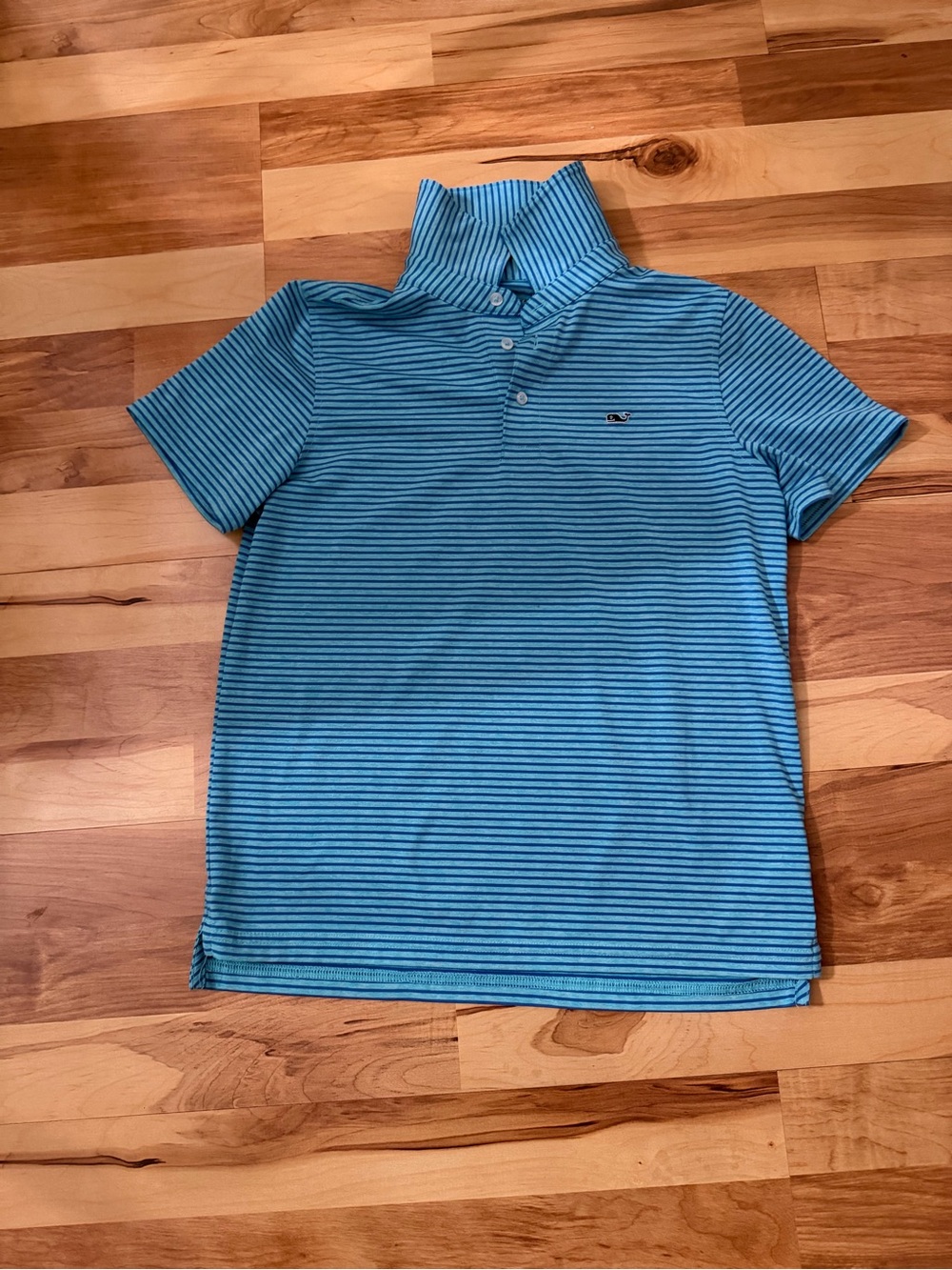 Vineyard Vines Blue Striped Kids Polo
